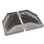 0039/084037 Hexagon key set, imperial/metric, 30 pieces supplied in a plastic case
