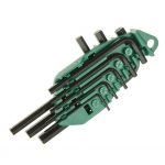 0111/107789 Hexagon key set, imperial, 8 pieces in a plastic clip