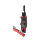 0111/110773 Norbar torque screwdriver set. A compact, adjustable scewdriver. Supplied in a carry case with a selection of 12 screwdriver bits