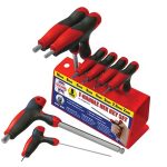 BH00/105840 Hexagon key set, metric, T handle ball end, 8 pieces