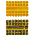 URLT/002629 Screwdriver security bit set with holder, 33 piece