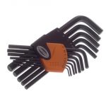 URLT/005350 Hexagon key set, metric, long series, 12 pieces, supplied in a plastic clip