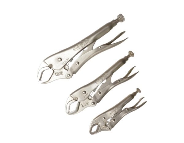 URLT/011094 Self locking curved jaw plier set of 3