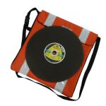 Protective storage of up to 10 rail cutting discs, based on 350mm Ø (14") x 4mm thick