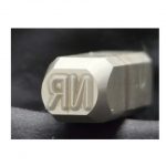 0039/053083 Welders' double character hand stamp (i.e. AR, FE, MW, NR etc) without hand guard