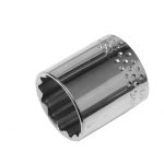 0050/248750 Socket short, bi-hex chrome 32mm x 1/2" sq. drive