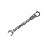 0111/109055 Combination ratchet ring spanner 19mm with flexi angle ring end