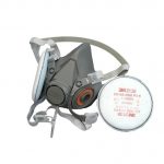 LT/HP/03 3M 6000 Series respirator with 3M-2138 filter removed (large)