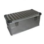 Storage box complete with checker plate lid