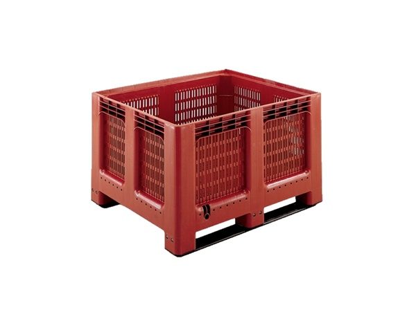 0111/113637 Geobox bulk pallet box (vented) (1200 x 1000 x 750mm) with skid base